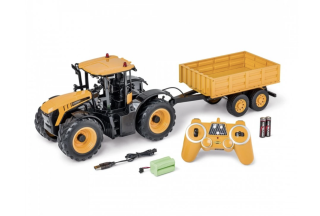 RC Traktor JCB s vlečkou 1/16 žlutý