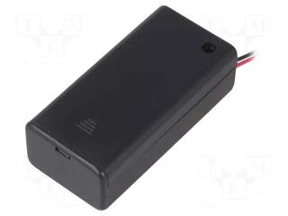 Pouzdro na baterie 1 x 9V 6F22/6LR61 dvoudílné uzavřené
