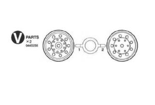 V PARTS - DISK #44-20 DVOUMONTÁŽ lesklý chrom