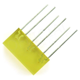 LED 16x5mm žlutá 5-10mcd L-845/3YDT