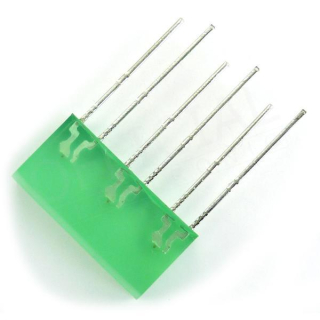 LED 16x5mm zelená 5-10mcd L-845/3GDT