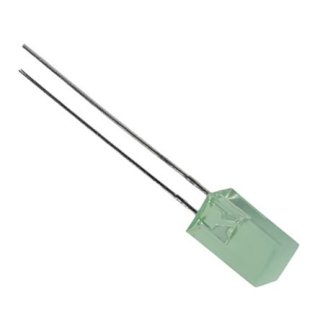 LED 5x5mm zelená 1-5mcd L-1553GDT