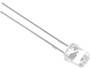 LED 5mm modrá 330-750mcd OSUB53E1A-IJ, PLOCHÉ ČELO