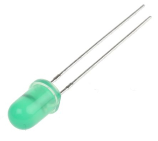 LED 5mm zelená 5-32mcd L-56BGD, BLIKAJÍCÍ