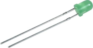 LED 4mm zelená 8-16mcd L-43GD
