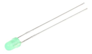 LED 3mm zelená 12V, 8-20mcd L-934GD-12V