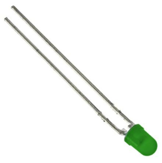 LED 3mm zelená 0.7-2mcd L-934LGD