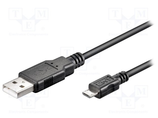Kabel USB A zástrčka - USB B micro zástrčka 0.3m USB 2.0