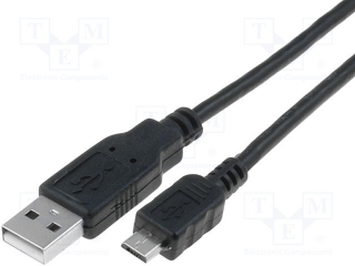 Kabel USB A zástrčka - USB B micro zástrčka 0.8m USB 2.0