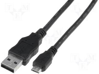 Kabel USB A zástrčka - USB B micro zástrčka 1.8m USB 2.0