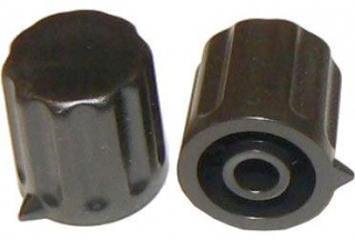 Přístrojový knoflík, 14x15mm, hřídel 4mm, černý