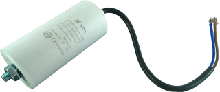 Kondenzátor motorový rozběhový 40uF/450V AC, Ø45x98mm, kabel