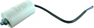 Kondenzátor motorový rozběhový 22uF/450V AC, Ø35x85mm, kabel