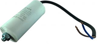 Kondenzátor motorový rozběhový 25uF/450V AC, Ø44x71mm, kabel