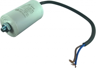 Kondenzátor motorový rozběhový 20uF/450V AC, Ø40x70mm, kabel