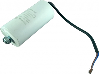 Kondenzátor motorový rozběhový 60uF/450V AC, Ø50x120mm, kabel