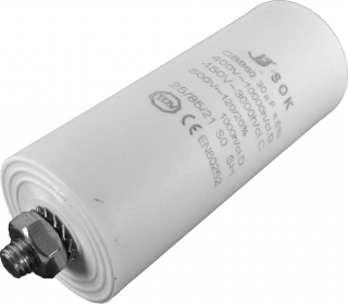 Kondenzátor motorový rozběhový 30uF/450V AC, Ø44x92mm