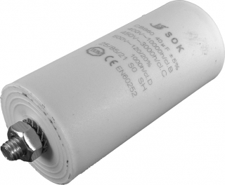 Kondenzátor motorový rozběhový 40uF/450V AC, Ø45x95mm