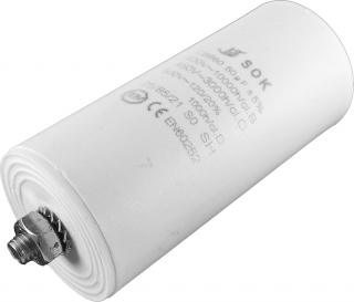 Kondenzátor motorový rozběhový 60uF/450V AC, Ø55x95mm