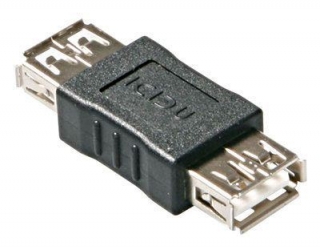 Spojka USB A - 2 x zásuvka