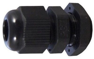 Kabelová průchodka PG-7 pro kabel 3,5-6,5mm černá