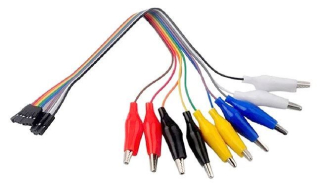 Propojovací vodiče dupont 10pin, 30cm, samice-krokosvorka
