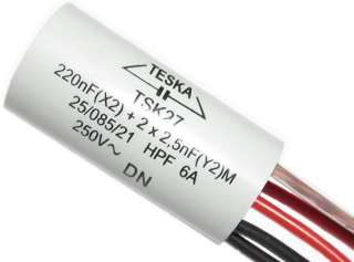 Odrušovací filtr TSK27 220n+2x2n2 250VAC/6A 5vývod
