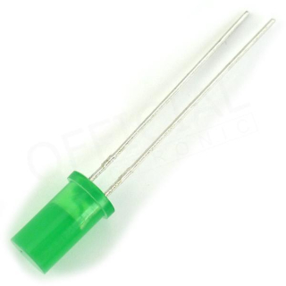 LED 5mm zelená 1-4mcd L-483GDT