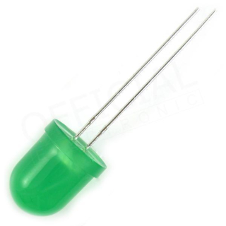 LED 10mm zelená 20-70 mcd, L-813GD