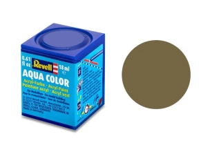 Barva akrylová Revell č. 86 : Hnědá olivová matná (Olive Brown Matt) 18 ml