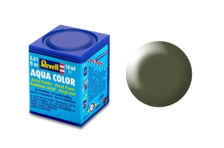 Barva akrylová Revell č. 361 : Zelená olivová sametová (Olive Green Silk) 18 ml