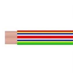 Plochý kabel 10 x 0,75mm2; licna; Cu; nestíněný; PVC barevný