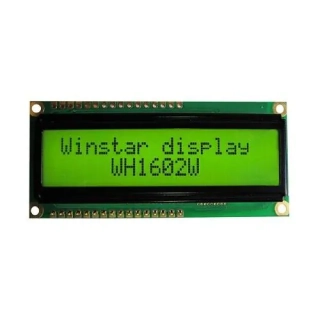 Displej LCD 16 znaků x 2 řádky žlutozelený