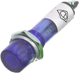Kontrolka 12VDC s žárovkou, modrá
