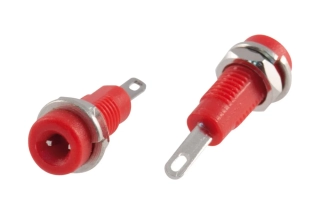 Zdířka pro banánek 2mm červená