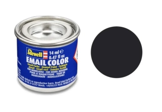 Barva emailová Revell č. 06 : Dehtově černá matná (Tar Black Matt) 14 ml