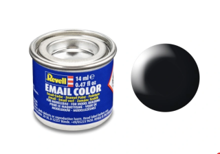 Barva emailová Revell č.302 : Černá sametová (Black Silk) 14 ml