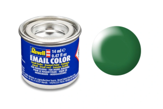 Barva emailová Revell č.364 : Listově zelená sametová (Leaf Green Silk) 14 ml