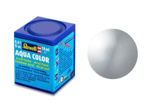 Barva akrylová Revell č. 90 : Stříbrná metalická (Silver Metallic) 18 ml