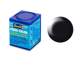 Barva akrylová Revell č.302 : Černá sametová (Black Silk) 18 ml
