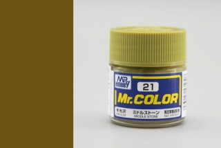 Barva akrylová Gunze č. 21 : Pololeská břidlicová (Mr. Color Middle Stone C021) 10 ml