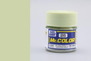 Barva akrylová Gunze č. 26 : Pololeská barva kachních vajec zelená (Mr. Color Duck Egg Green C026) 10 ml