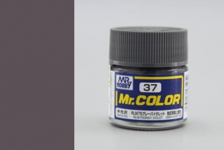 Barva akrylová Gunze č. 37 : Pololesklá RLM75 šedo fialová (Mr. Color RLM75 Gray Violet C037) 10 ml