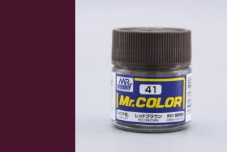 Barva akrylová Gunze č. 41 : Matná červeno hnědá (Mr. Color Red Brown C041) 10 ml