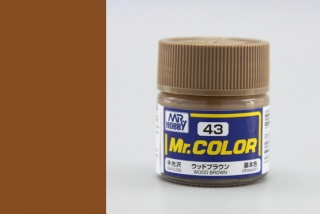 Barva akrylová Gunze č. 43 : Pololesklá barva dřeva (Mr. Color Wood Brown C043) 10 ml