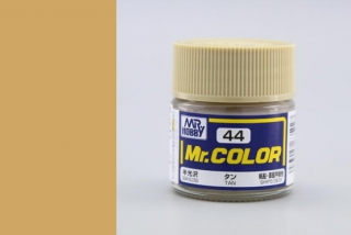 Barva akrylová Gunze č. 44 : Pololesklá žlutohnědá (Mr. Color Tan C044) 10 ml