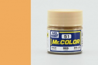 Barva akrylová Gunze č. 51 : Pololesklá tělová (Mr. Color Flesch C051) 10 ml