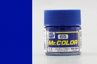 Barva akrylová Gunze č. 65 : Lesklá jasně modrá (Mr. Color Bright Blue C065) 10 ml