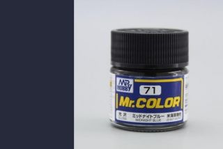 Barva akrylová Gunze č. 71 : Lesklá půlnoční modrá (Mr. Color Midnight Blue C071) 10 ml