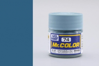 Barva akrylová Gunze č. 74 : Lesklá modrá (Mr. Color Air Superiority Blue C074) 10 ml